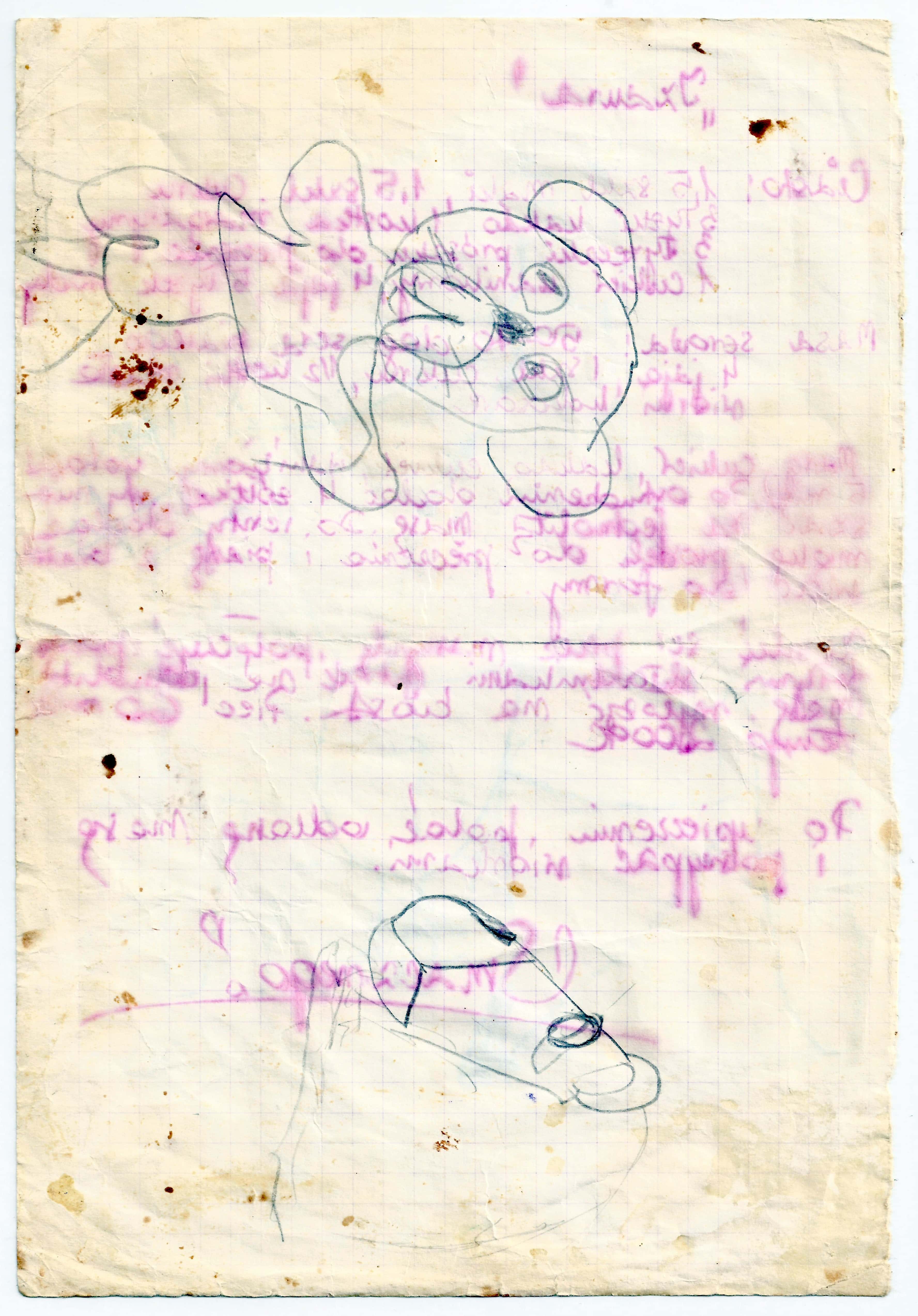 zeskanowany dokument, odręcznie pisany przepis kulinarny